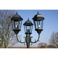 vidaXL Garden Light Post 3-arms 230 cm Dark Green/Black Aluminium