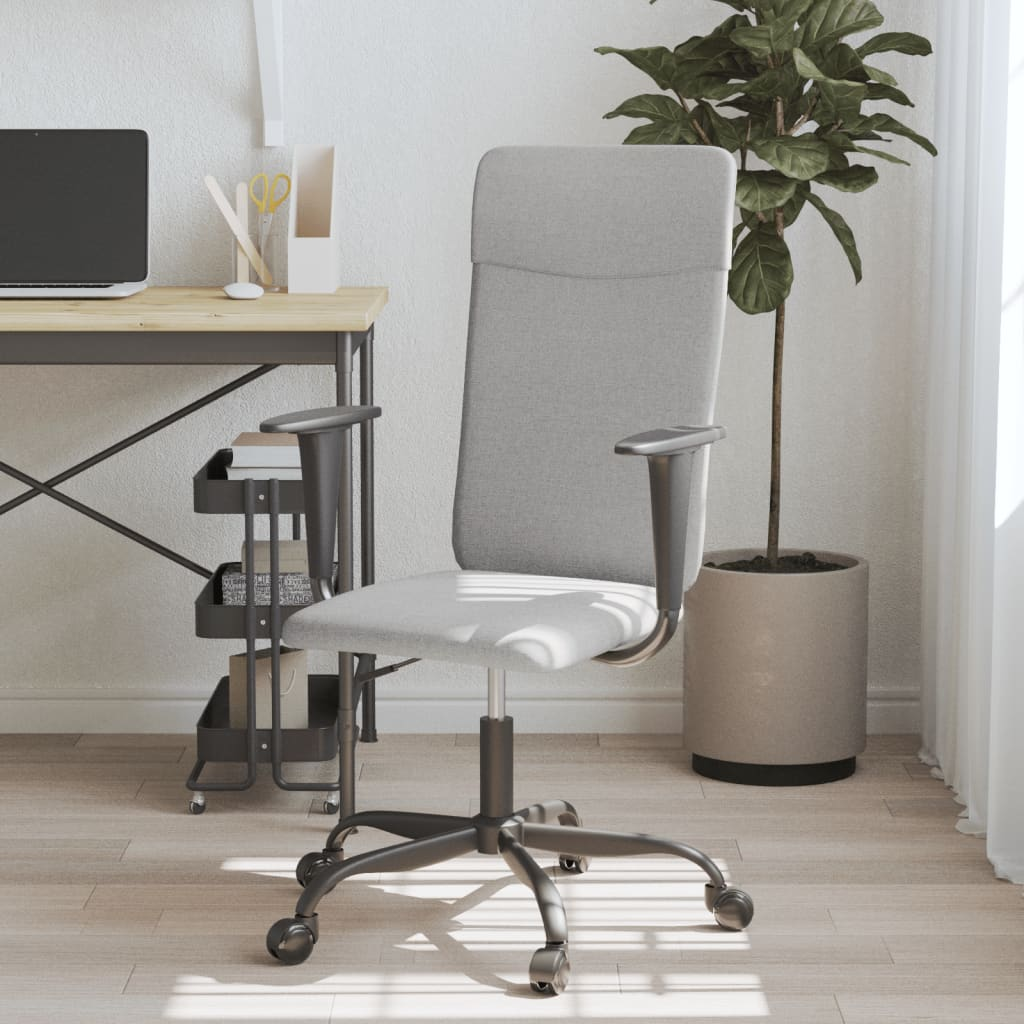 vidaXL Office Chair Light Grey Fabric - Comfortable and Stylish