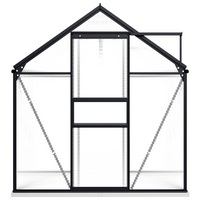 vidaXL Greenhouse with Base Frame Anthracite Aluminium 3.61 m²