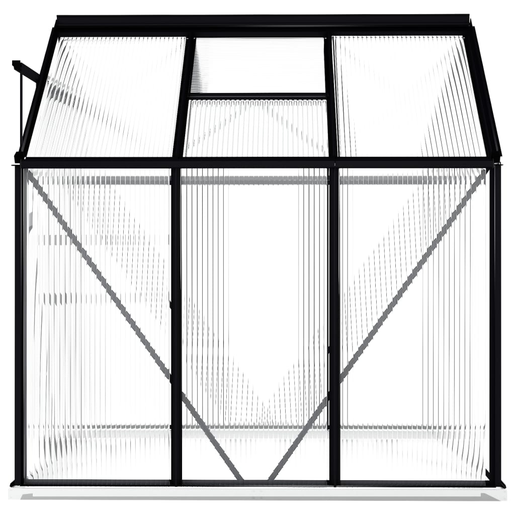 vidaXL Greenhouse with Base Frame Anthracite Aluminium 3.61 m²