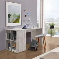 FMD Desk with Side Shelves 117x73x75 cm Sand Oak | Contemporary Design, Ample Storage Space