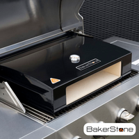 BakerStone Pizza Oven Box Set Black - Enamelled Stainless Steel and Stone Oven for Outdoor Grills - Portable and Versatile Cooking Solution