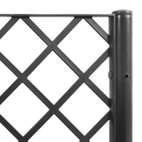 vidaXL Garden Planter with Trellis Black 160x160x140 cm PP