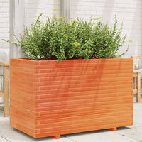 vidaXL Garden Planter Wax Brown 110x60x72 cm Solid Wood Pine