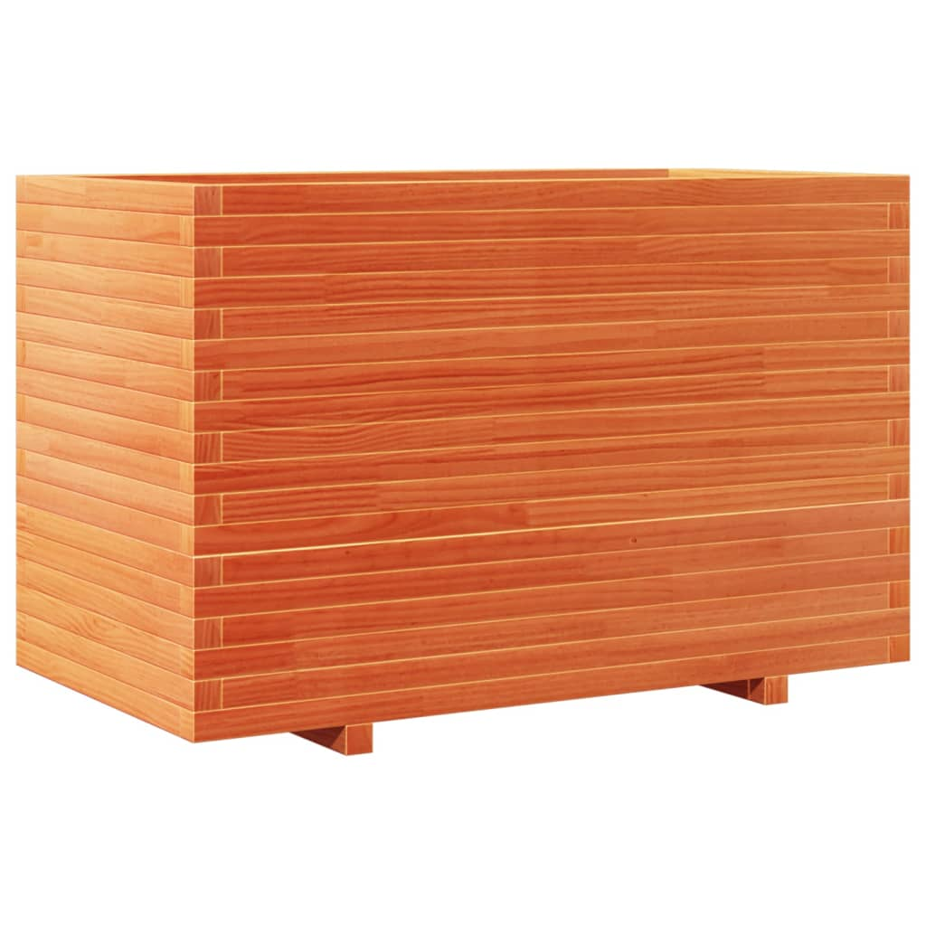 vidaXL Garden Planter Wax Brown 110x60x72 cm Solid Wood Pine