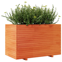 vidaXL Garden Planter Wax Brown 110x60x72 cm Solid Wood Pine