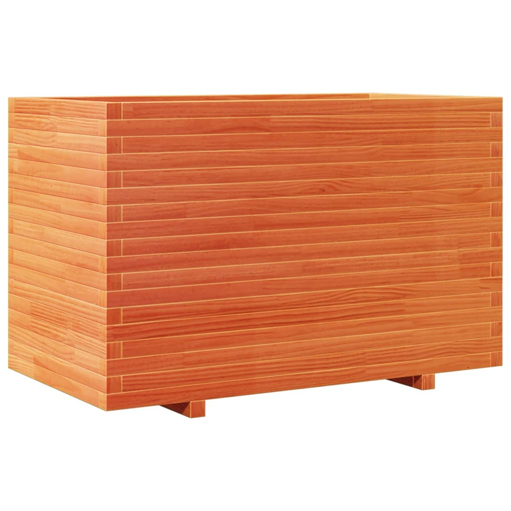 vidaXL Garden Planter Wax Brown 110x60x72 cm Solid Wood Pine