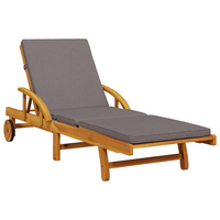 vidaXL Sun Loungers 2 pcs with Cushions 200x68x83 cm Solid Wood Acacia