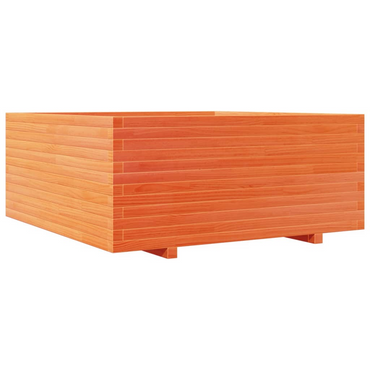 vidaXL Garden Planter Wax Brown 110x110x49.5 cm Solid Wood Pine