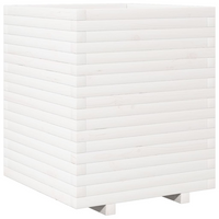 vidaXL Garden Planter White 60x60x72 cm Solid Wood Pine