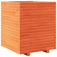 vidaXL Garden Planter Wax Brown 60x60x72 cm Solid Wood Pine