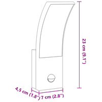 vidaXL Outdoor LED Wall Lights with Sensors 2pcs White Die-cast Aluminium